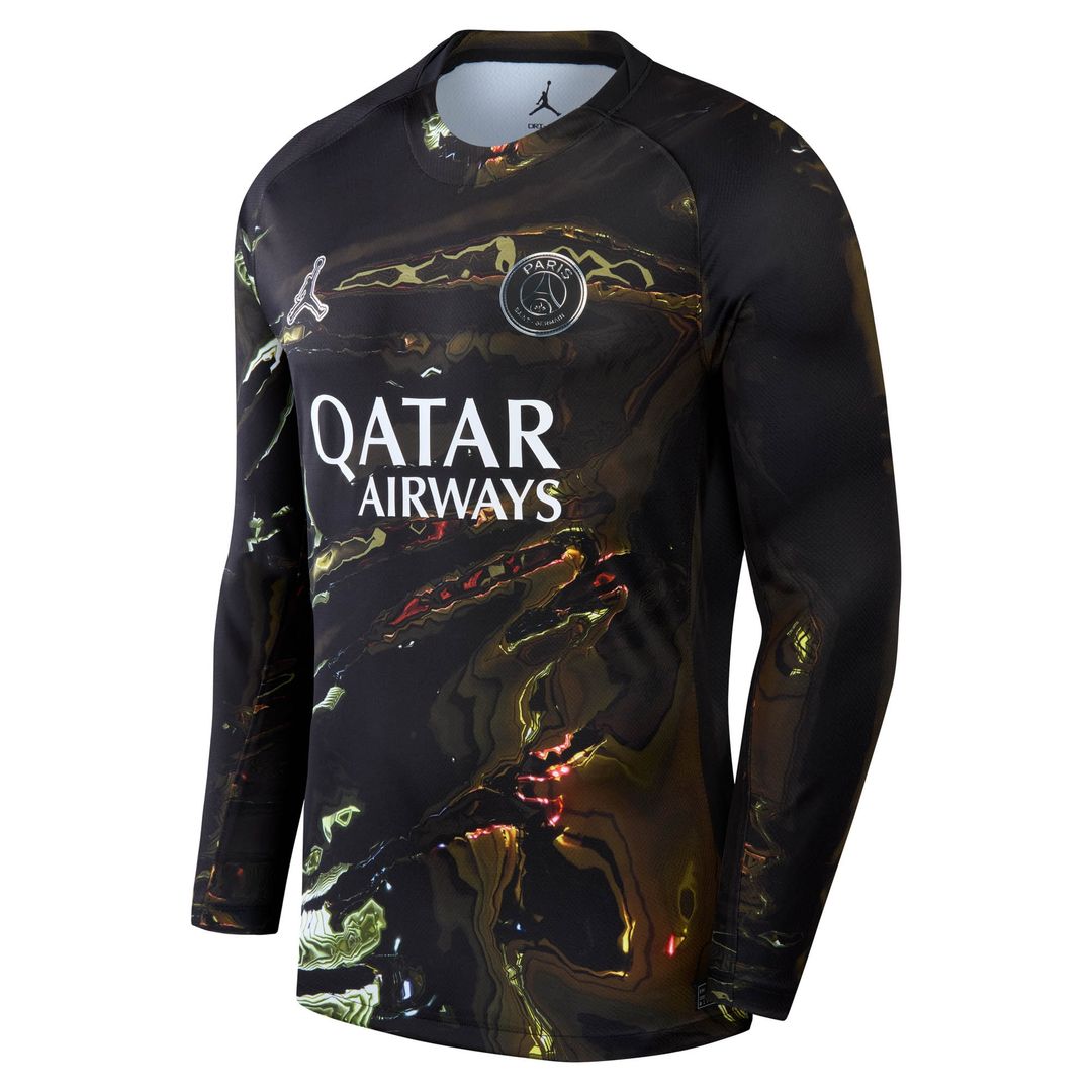 Paris Saint-Germain Jordan Brand 2025/26 Fifth Stadium Replica Long Sleeve Jersey - Black