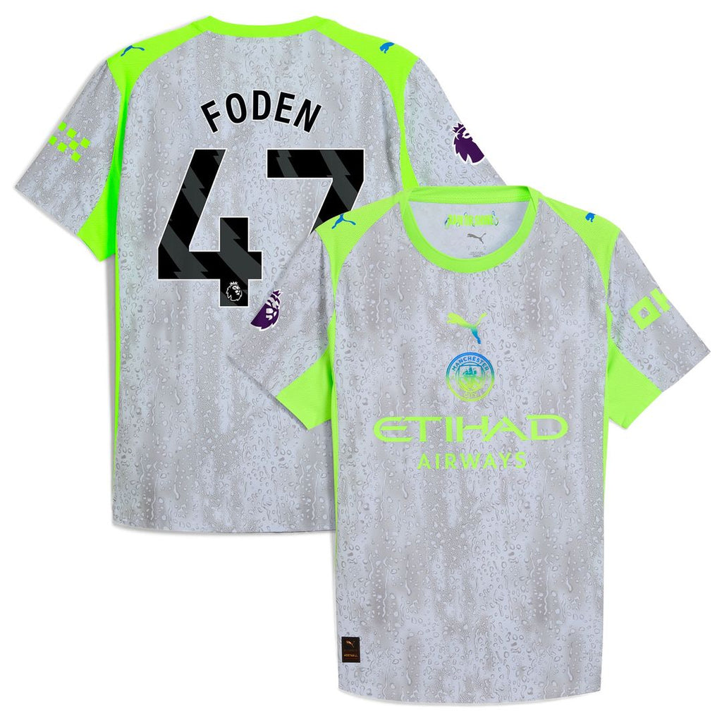 Manchester City Puma 2025/26 Third Authentic Jersey - Green/Neon Green