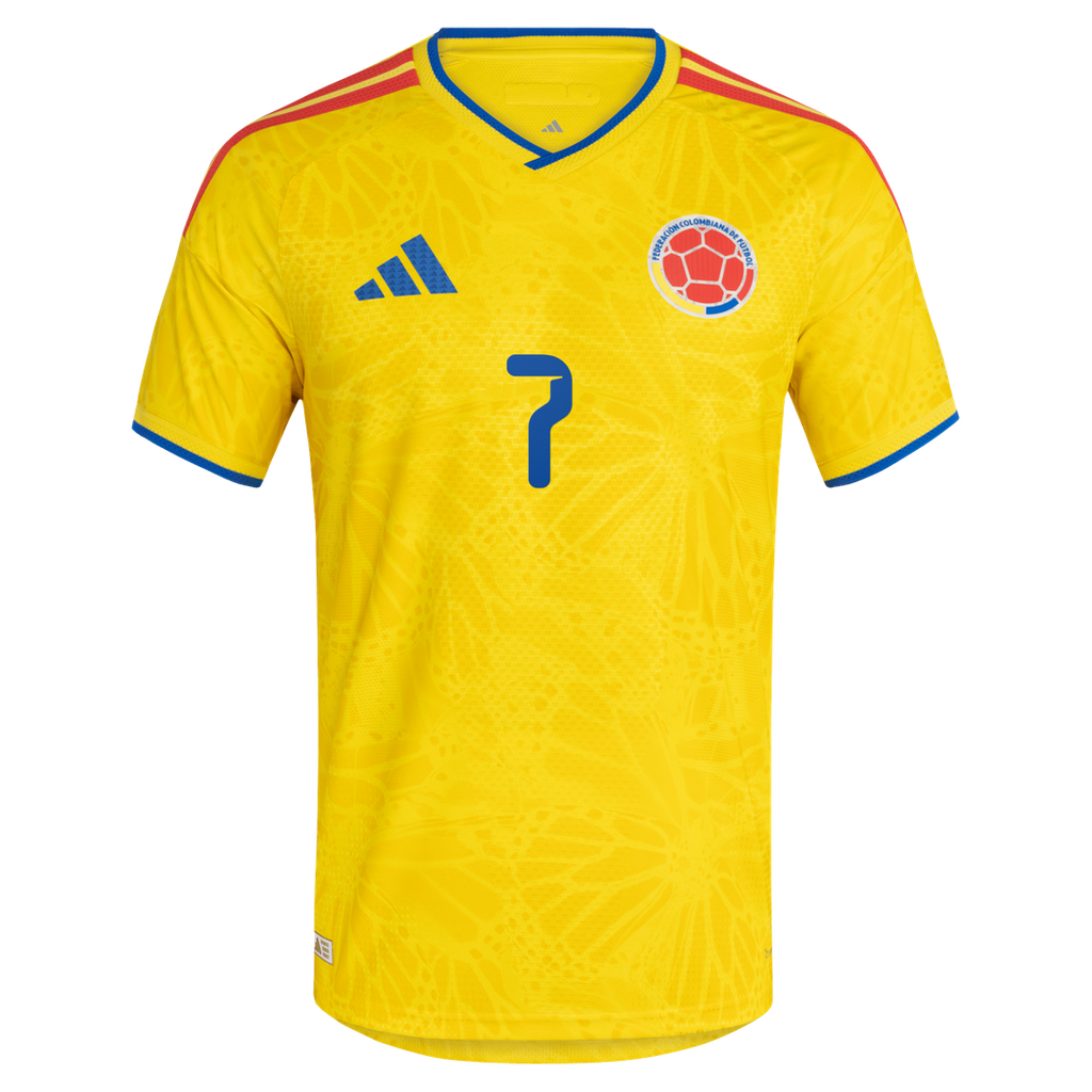 Luis Diaz Colombia National Team adidas 2026 Home Authentic Jersey - Yellow