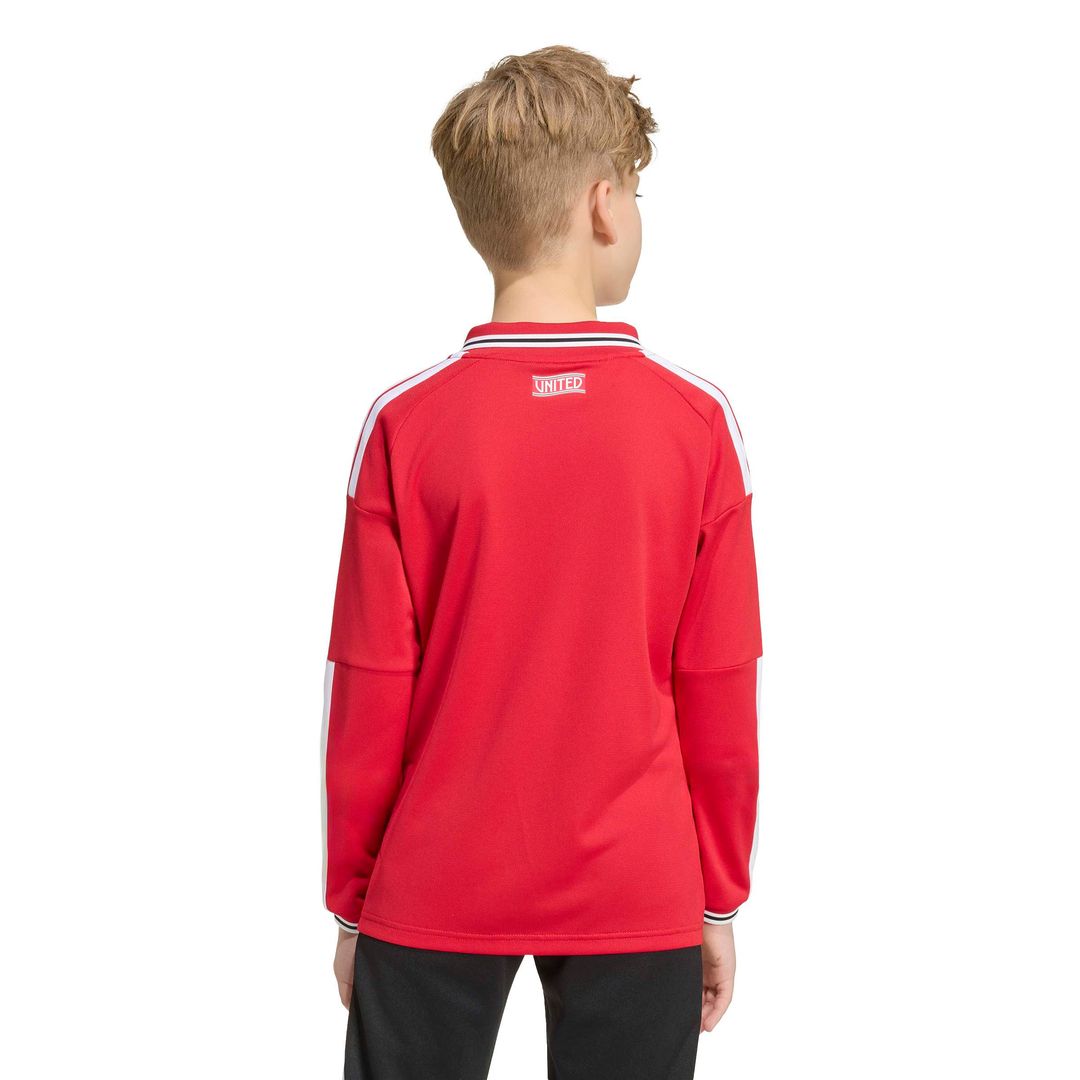 Manchester United adidas Youth 2026/27 Home Replica Long Sleeve Jersey - Red