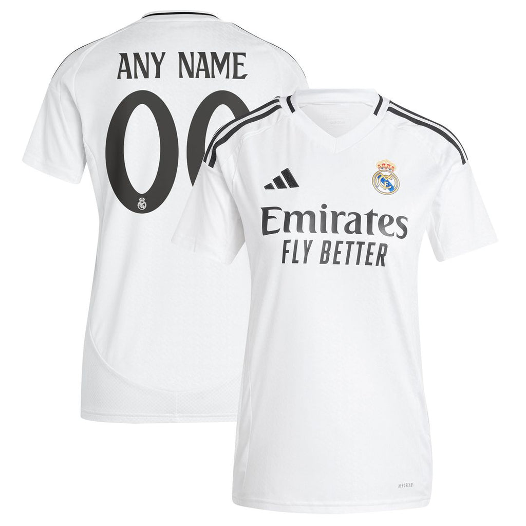 Real Madrid adidas Women's 2024/25 Home Replica Custom Jersey - White