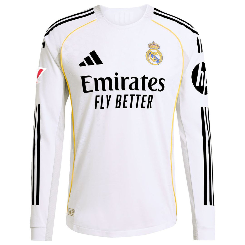 Vini Jr. Real Madrid adidas 2025/26 Home Authentic Long Sleeve Jersey - White