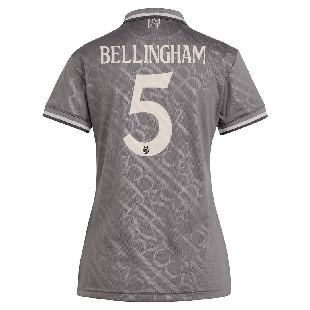 Jude Bellingham Real Madrid adidas Originals Women's 2024/25 Third Replica Player Jersey - Charcoal